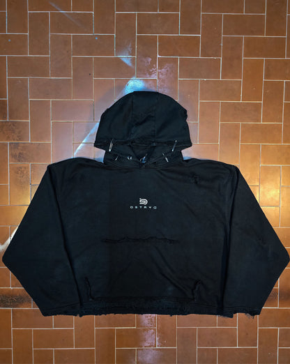 Destroyed Hoodie Black