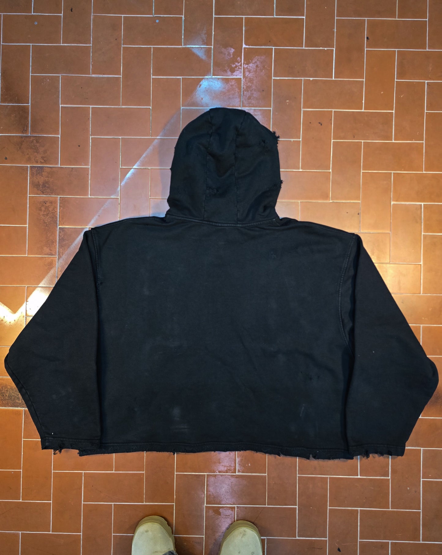 Destroyed Hoodie Black