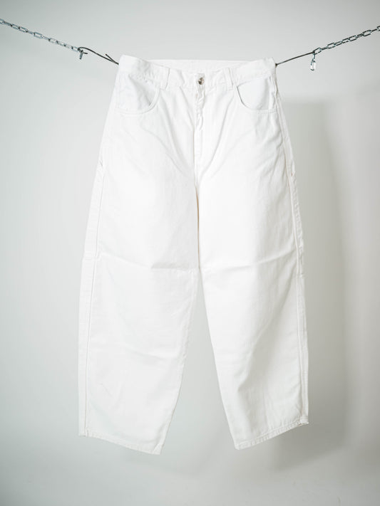 Balloon pants white