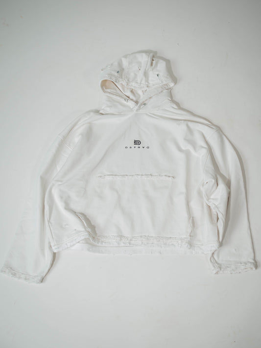 Destroyed Hoodie White